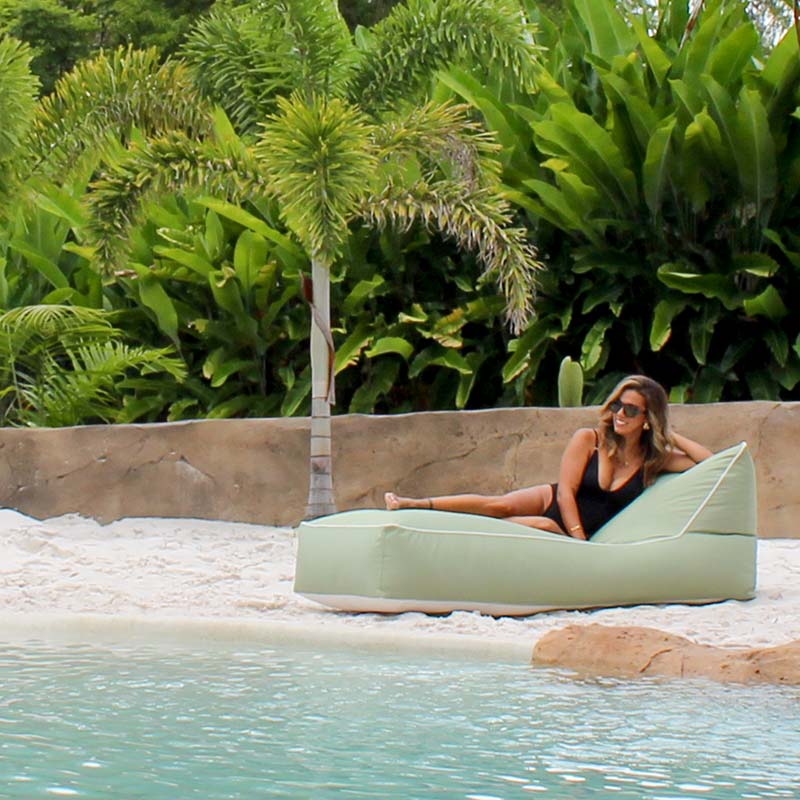 Talia Pool Float – Chic Bean Bag Lounger for Poolside Comfort Sage Green