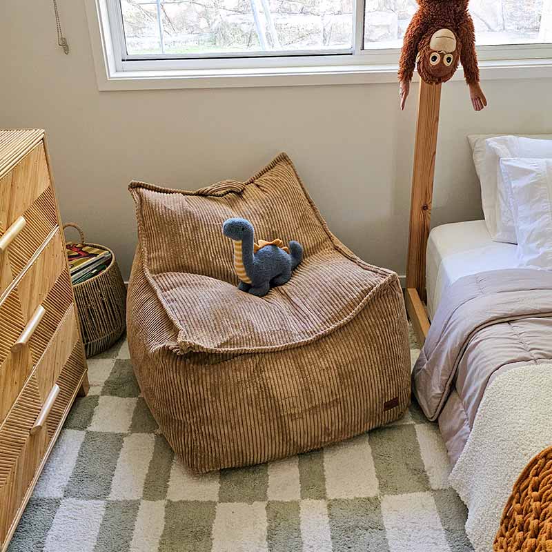 Mini Mooi Cord Bean Bag Chair – perfect for playrooms, reading nooks, or relaxed weekend vibes
