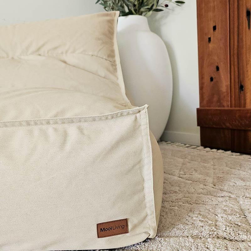 Natural Indoor Bean Bag Chair – Single Boss with Laidback Comfort
