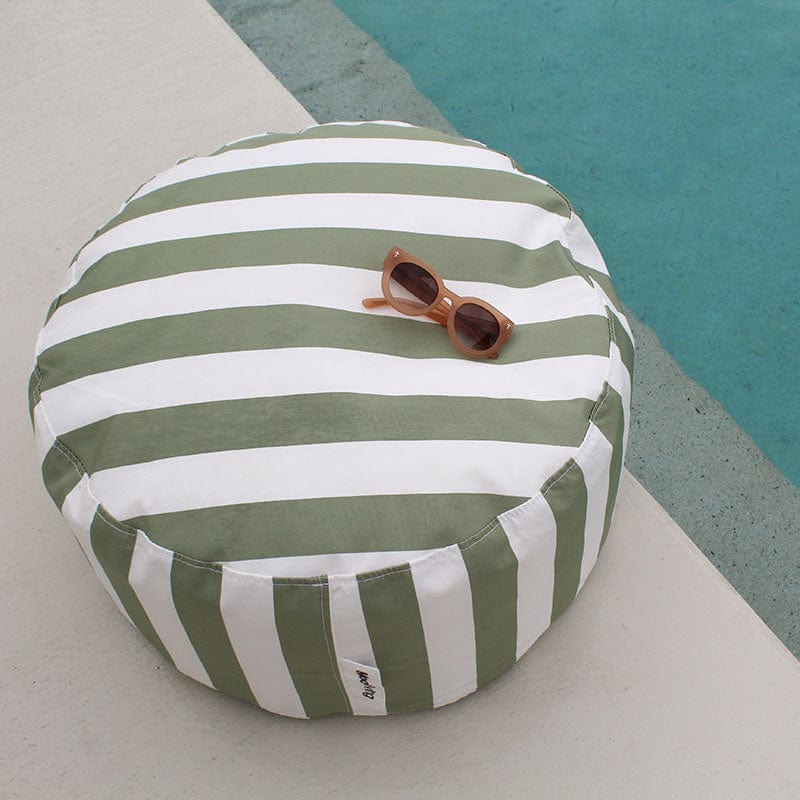 Sage Green Outdoor Ottoman Bean Bag made with Olefin by Mooi Living