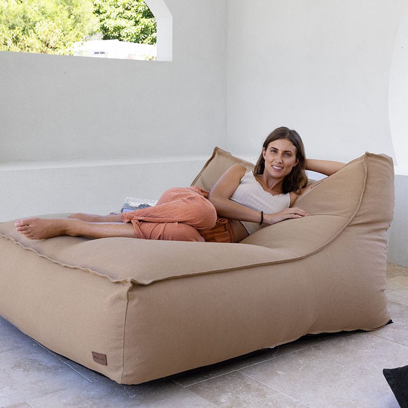 Boss Double Seater Bean Bag Couch | Tan | Mooi Living