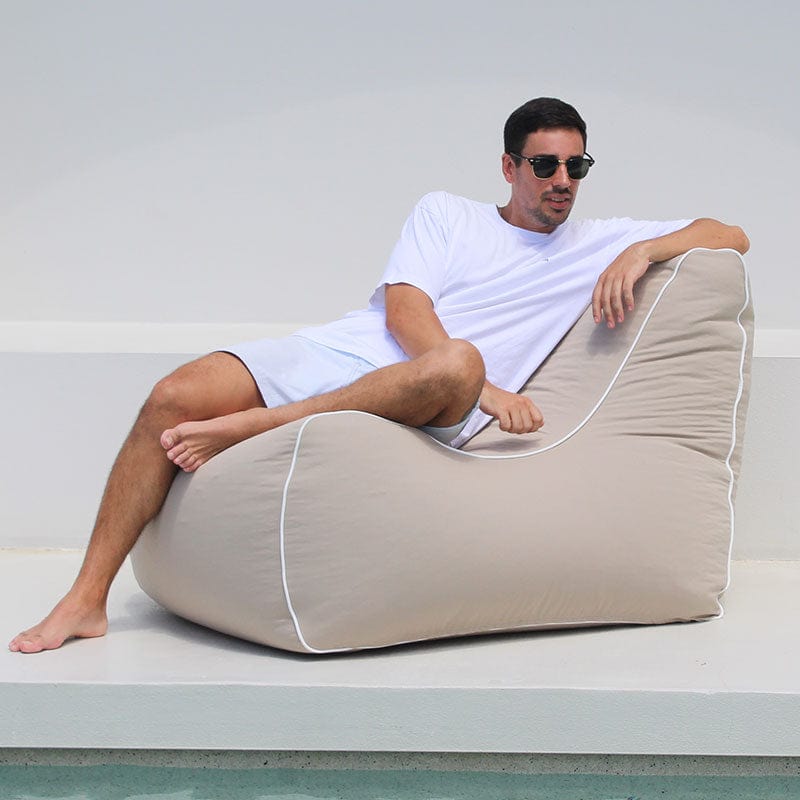 Taupe Bora Bora Bean Bag Chair outdoor Bean Bag by Mooi Living