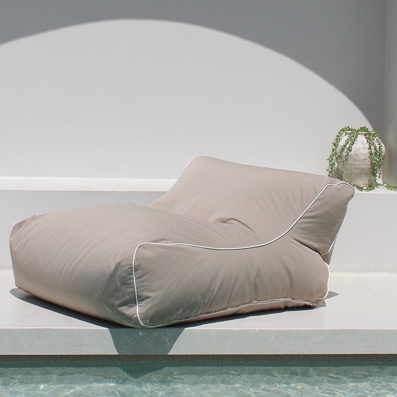 Chill UV Lounger Bean Bag in Taupe Olefin by Mooi Living