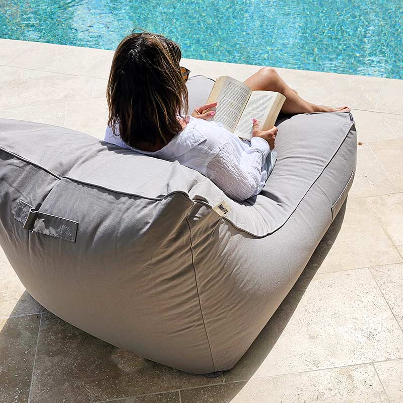 Stone Lachlan Lounger – weatherproof outdoor bean bag chair designed for patios and sunny days
