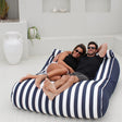 Navy & White Stripe Nevaeh Sunbed Bean Bag