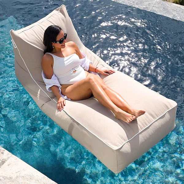 Talia Float – Resort Pool Float in Taupe outdoor Bean Bag by Mooi Living