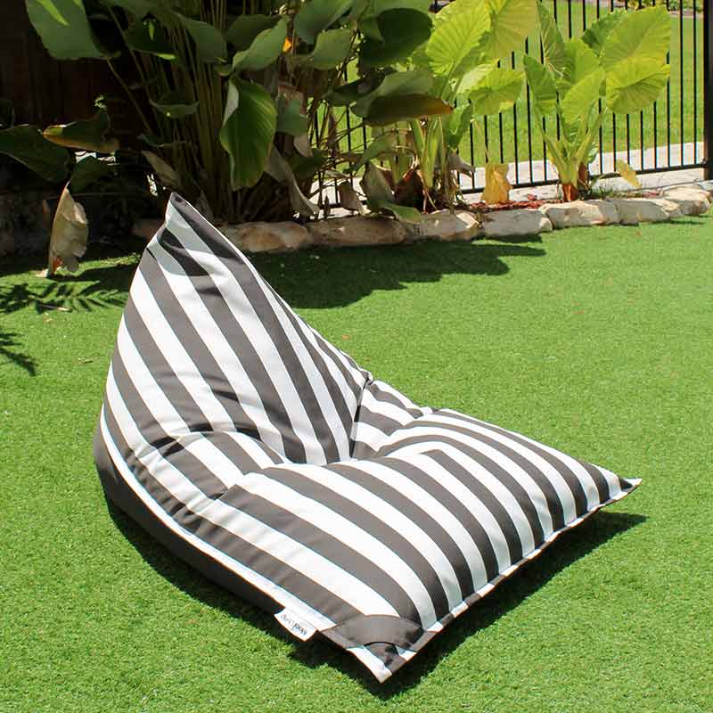 Oyster Black Outdoor Reversible Triangle Bean Bags by Mooi Living