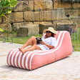 Outdoor Cojelo Bean Bag Lounger with Washable Cover Olefin - Blush