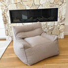Taupe Bouclé Serena Armchair Bean Bag indoor bean bag by Mooi Living positioned in a contemporary interior.