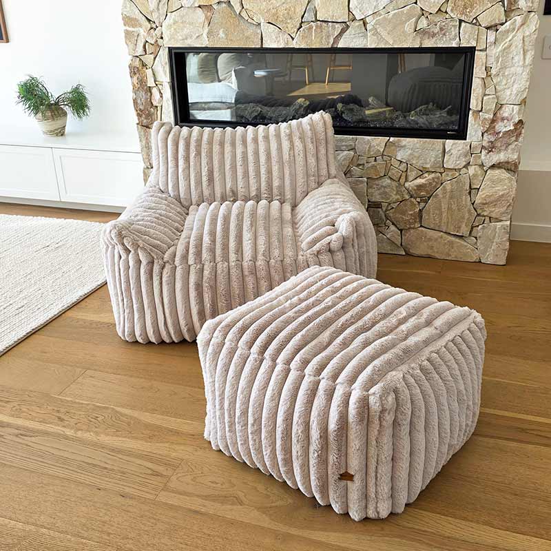 Callie Corduroy Bean Bag indoor bean bag by Mooi Living– Designer Lounge for Living Rooms