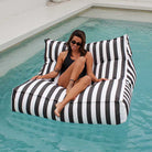 Oyster Black Stripe Lana Lounger Bean Bag Float outdoor bean bag by Mooi Living