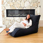 Luxe indoor daybed indoor bean bag by Mooi Living with soft boucle fabric - Black