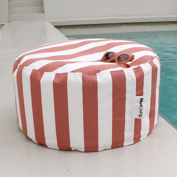 Blush Outdoor Ottoman Bean Bag made with an Olefin outdoor bean bag by Mooi Living