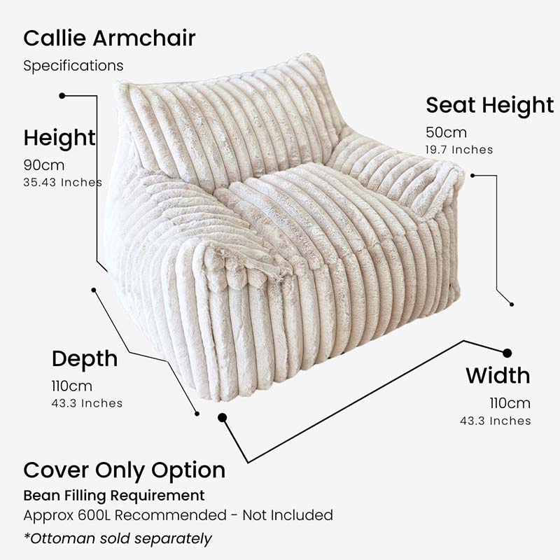 Callie Armchair Bean Bag Specifications