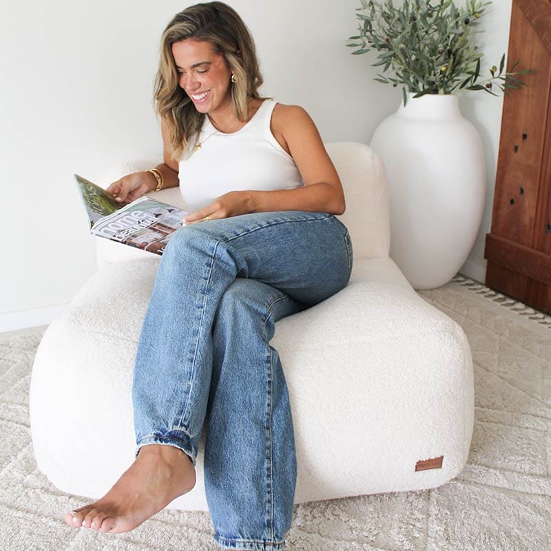 Designer Indoor Bean Bags - Creme Hallie Chair indoor bean bag by Mooi Living