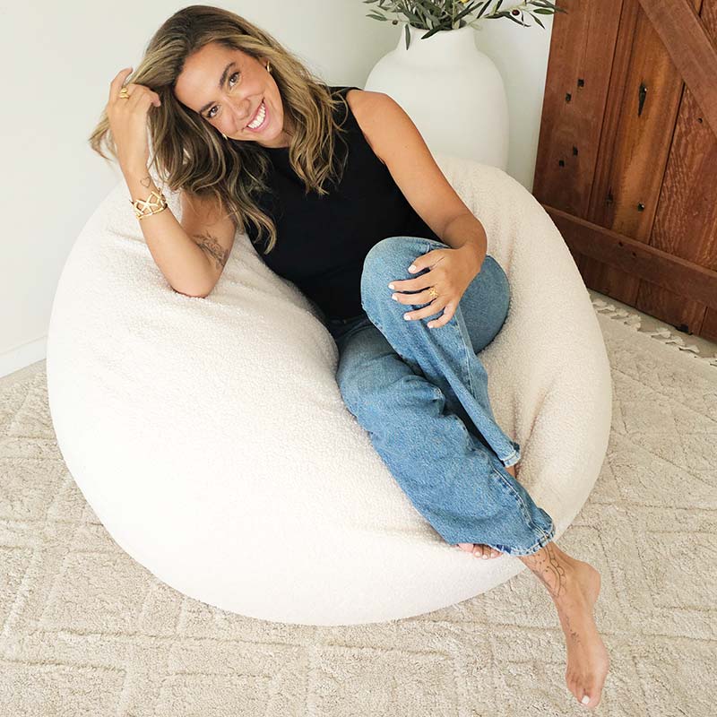 Plush Pod Bean Bag – the perfect place to curl up with a book or unwind after a long day