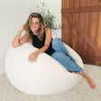 Plush Pod Bean Bag – modern curved design with plush fabric, made for soft support and style