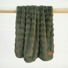 Beautiful green faux fur throw