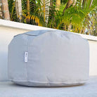 Heather Grey Outdoor Ottoman Bean Bag
