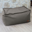 Mocha Indoor Ottoman made from Washed Canvas - The Boss Ottoman by Mooi Living
