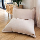 Corduroy Cloud in Beige  indoor bean bag by Mooi Living. A versatile corduroy bean bag designed for modern living - use it flat, upright, or hammock-style for effortless comfort in every corner of your home.