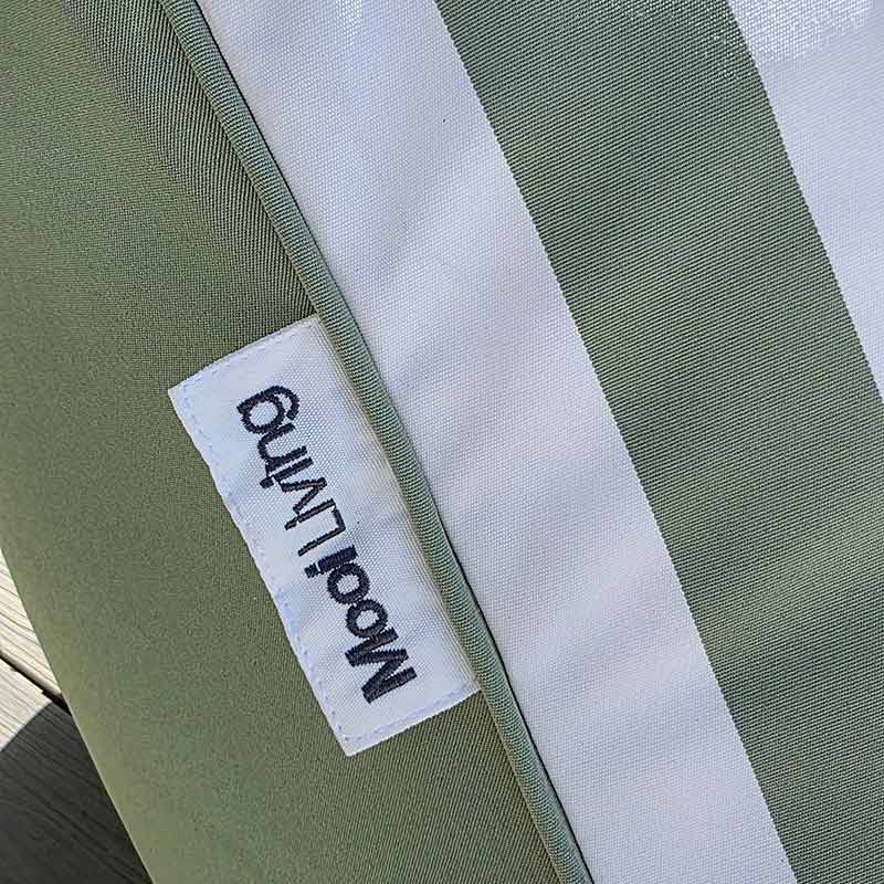 Sage Green - Cójelo Stripe Bean Bag – Resort-Style Outdoor Sunlounger