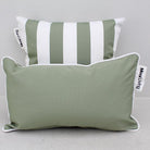 Sage Green Stripe Outdoor Cushion - Olefin outdoor bean bag by Mooi Living