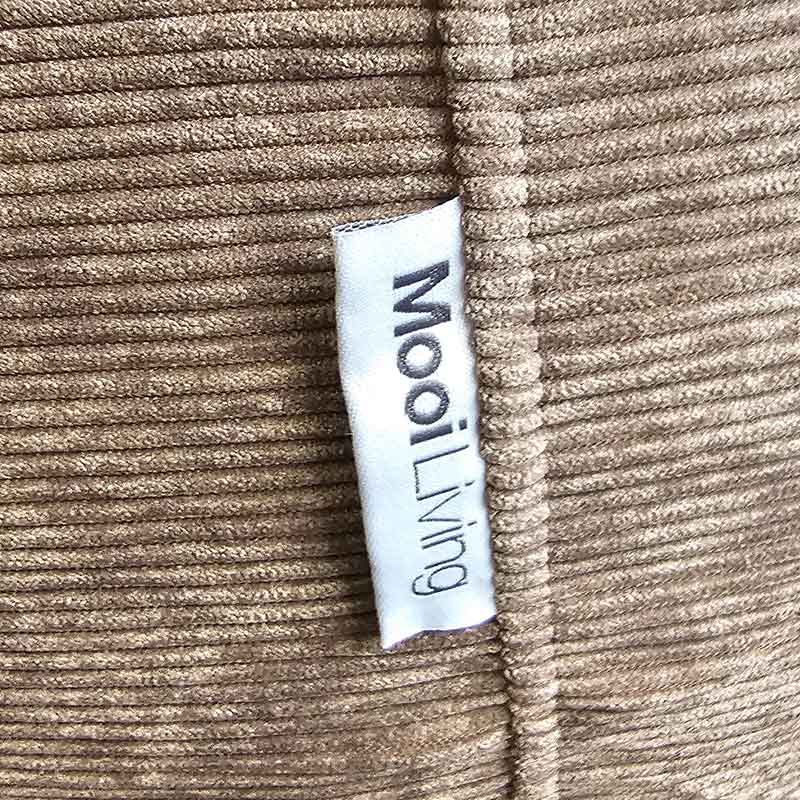 Nutmeg - Round Corduroy Ottoman indoor bean bag by Mooi Living  – a stylish modern accent for any living space