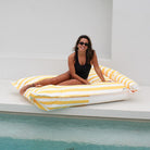 Yellow & White Stripe Santorini Bean Bag Float outdoor bean bag by Mooi Living