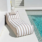 Cojelo Suave Sunlounge Bean Bag in Taupe Stripe by Mooi Living